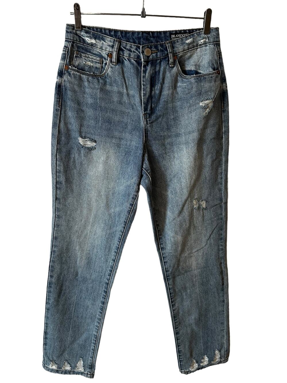 Blank NYC New Womens The Madison Crop Distressed Jeans Size 28 Casual Classic